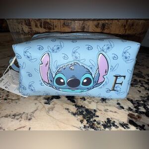 NWT Disney’s Stitch Initial Makeup Bag - Letter F